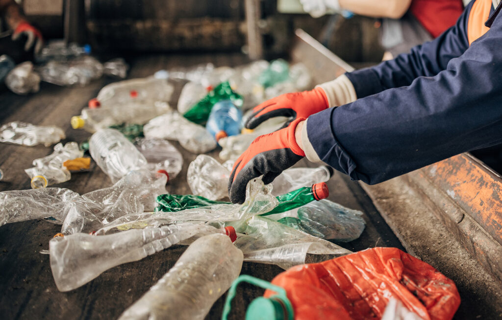 recycling bottles